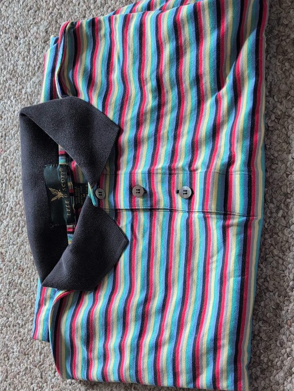 Men's Striped Polo Shirt - Multicolor
